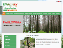 Tablet Screenshot of biomax.com.pl